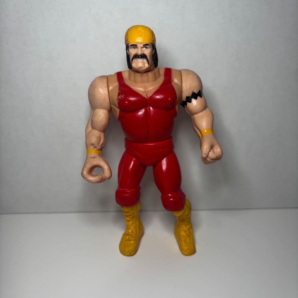 WCW ToyBiz Rick Steiner Wrestling Action Figure Red Singlet Yellow Boots Vintage